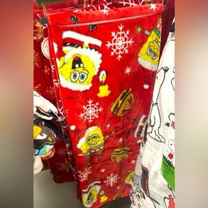 SpongeBob Christmas throw